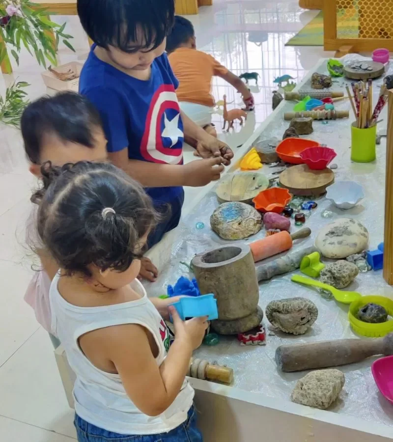 Toddles play with Toys in After School Preschool Programs